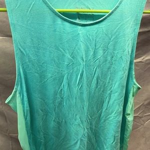 Marc New York Performance sleeveless top. Breathable side netting. Light blue